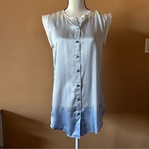 Veronica Beard Delano Silk Tunic Blouse Shirt Top Size 2
